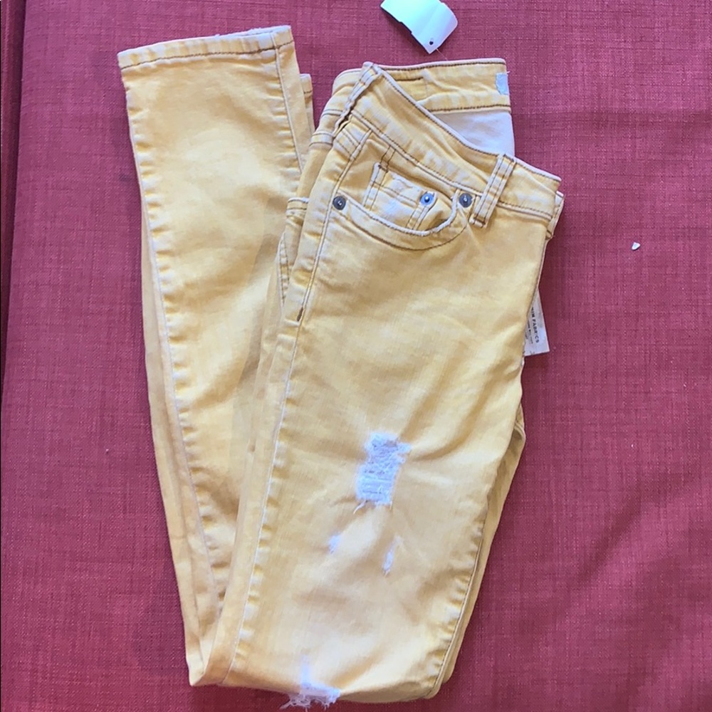 Yellow m2f indie skinny jeans